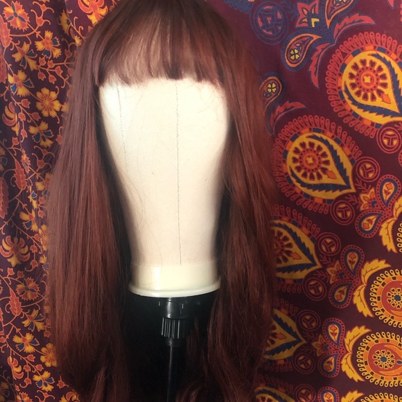 Cherry cola red 20” wig with bangs - Picture 1 of 1